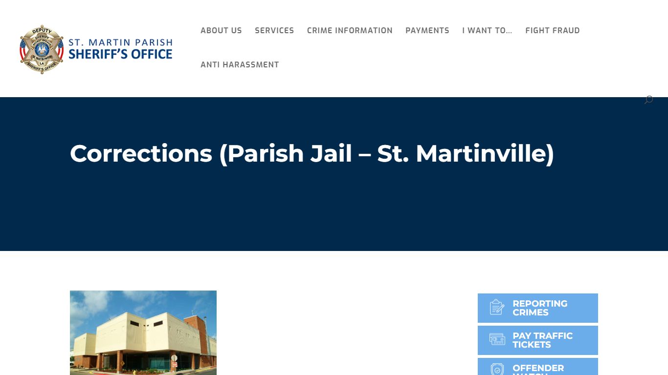 Corrections (Parish Jail – St. Martinville) | St Martin ...